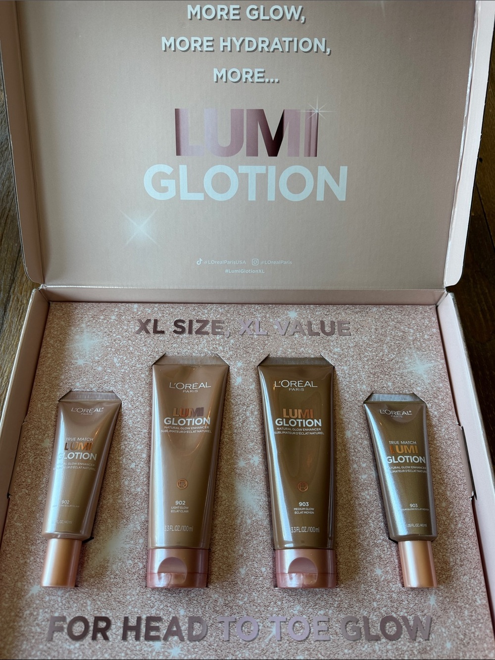 UNOPENED L'Oreal Lumi Glotion Glow Body Tint Set